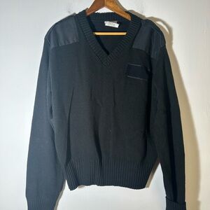 Men's Black V-Neck Sweater